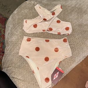 High Waisted Polka Dot Bikini Set Size Small